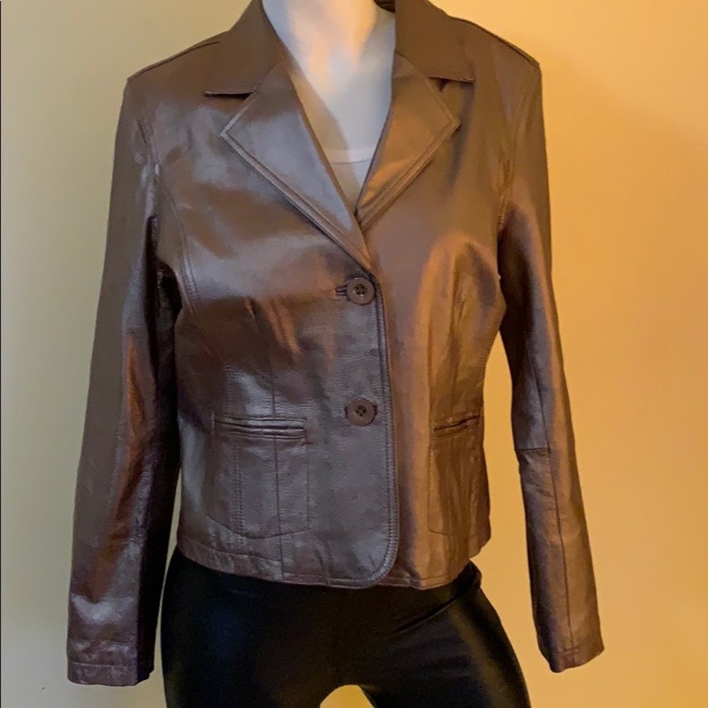 Uniform Pewter Leather Jacket By John Paul Richard Gem